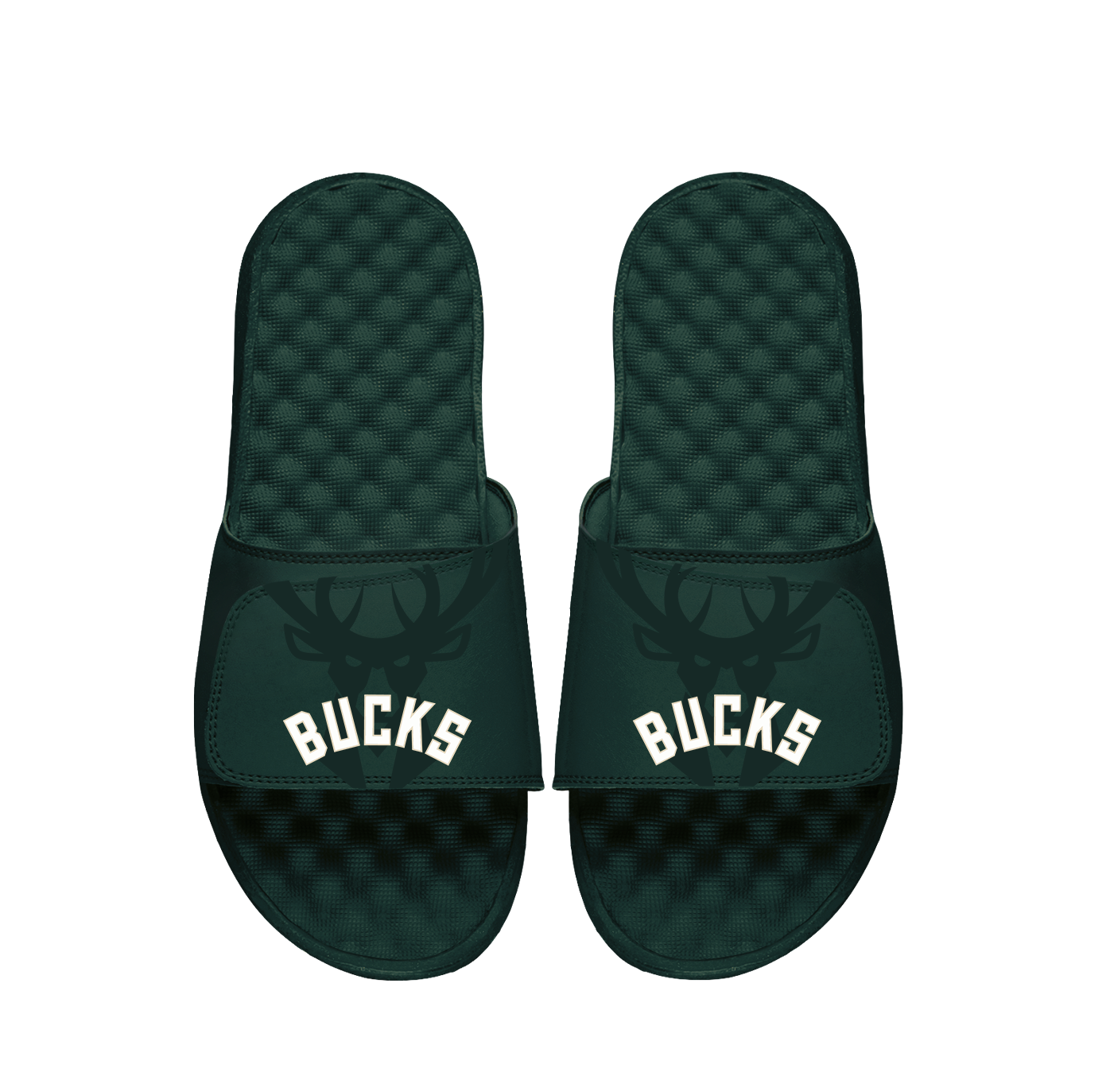Milwaukee Bucks Dark Green Tonal Pop Slides