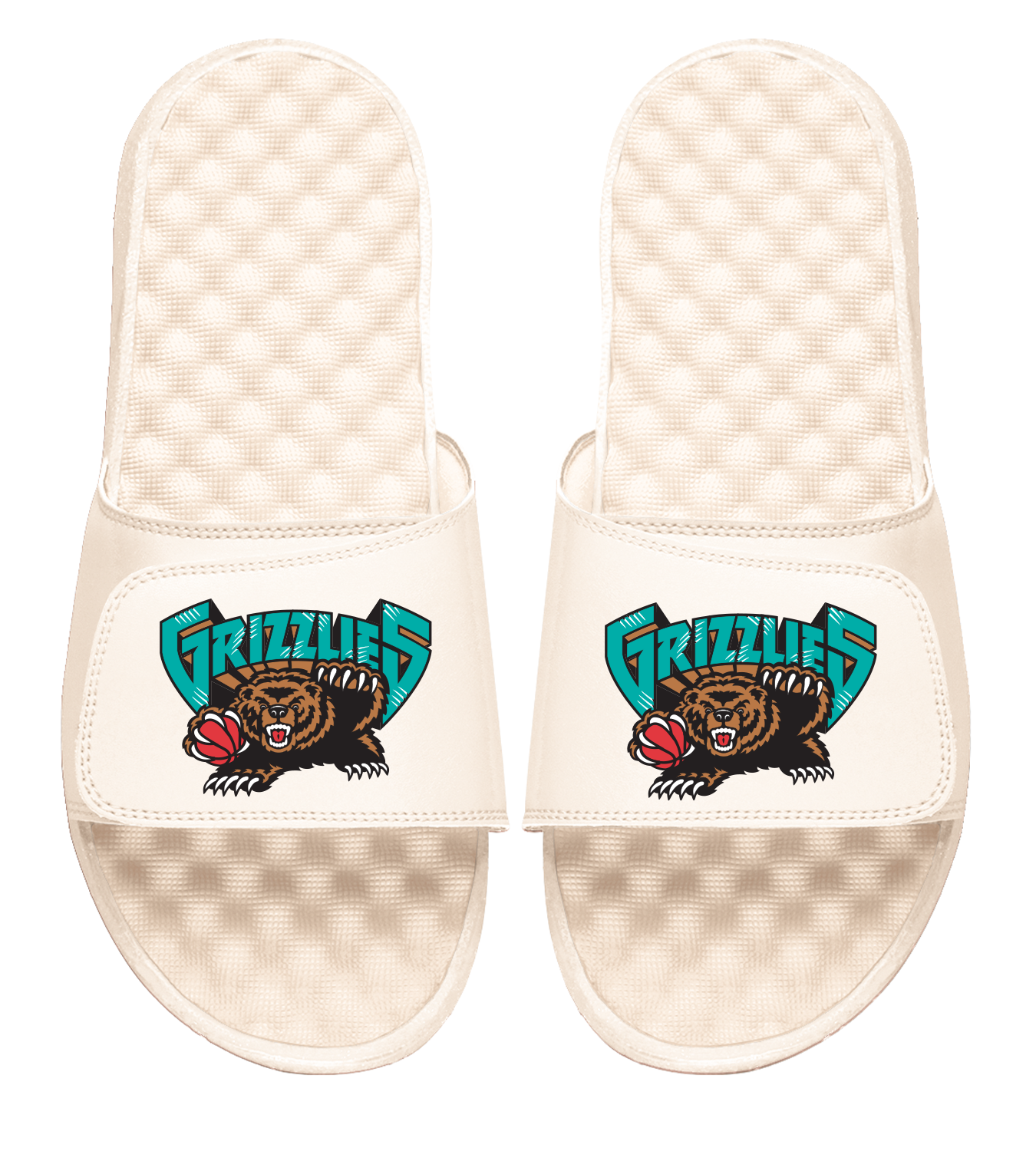Grizzlies Cream Slides
