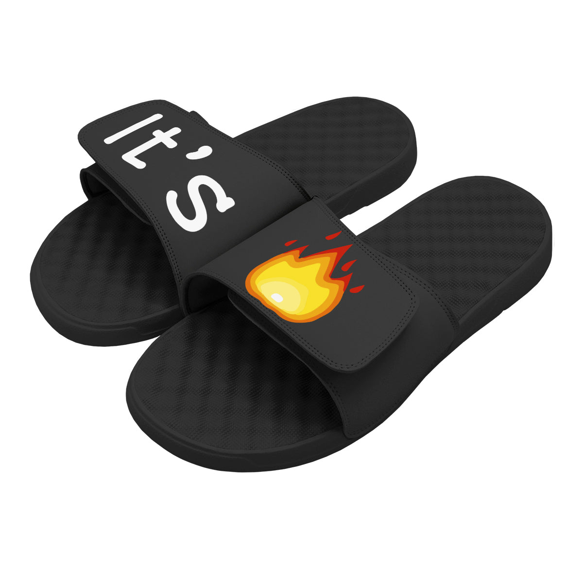 It's Lit Emoji Custom Slide Sandals