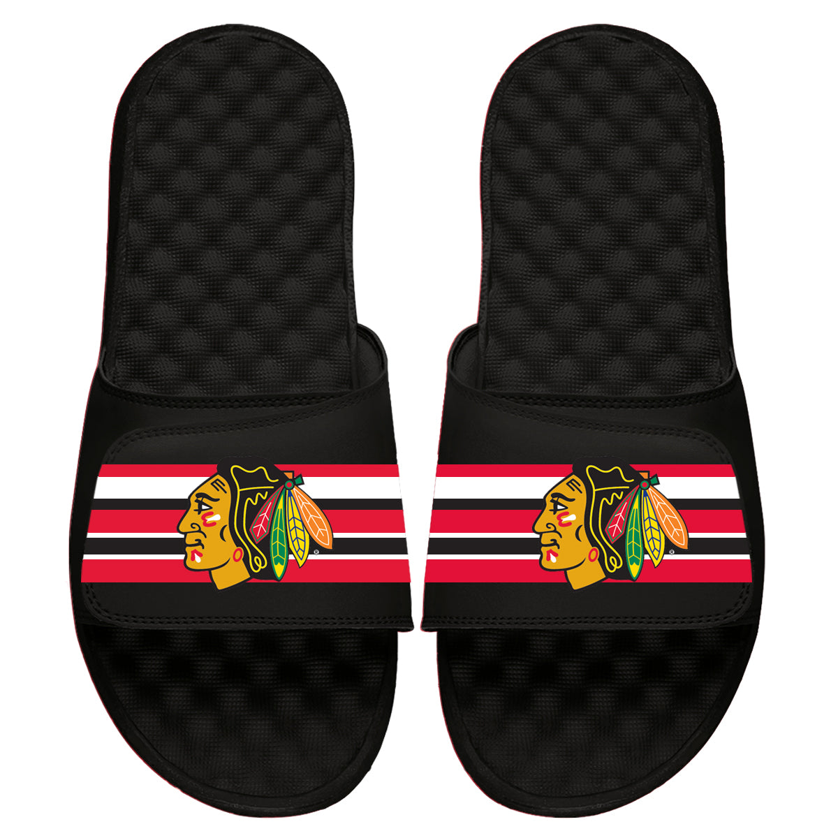 Chicago Blackhawks Stripes Slides