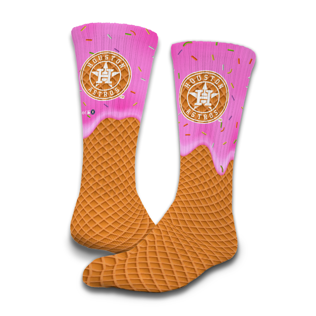 Houston Astros Ice Cream Drip 2-Pack Lifestyle Crew Socks