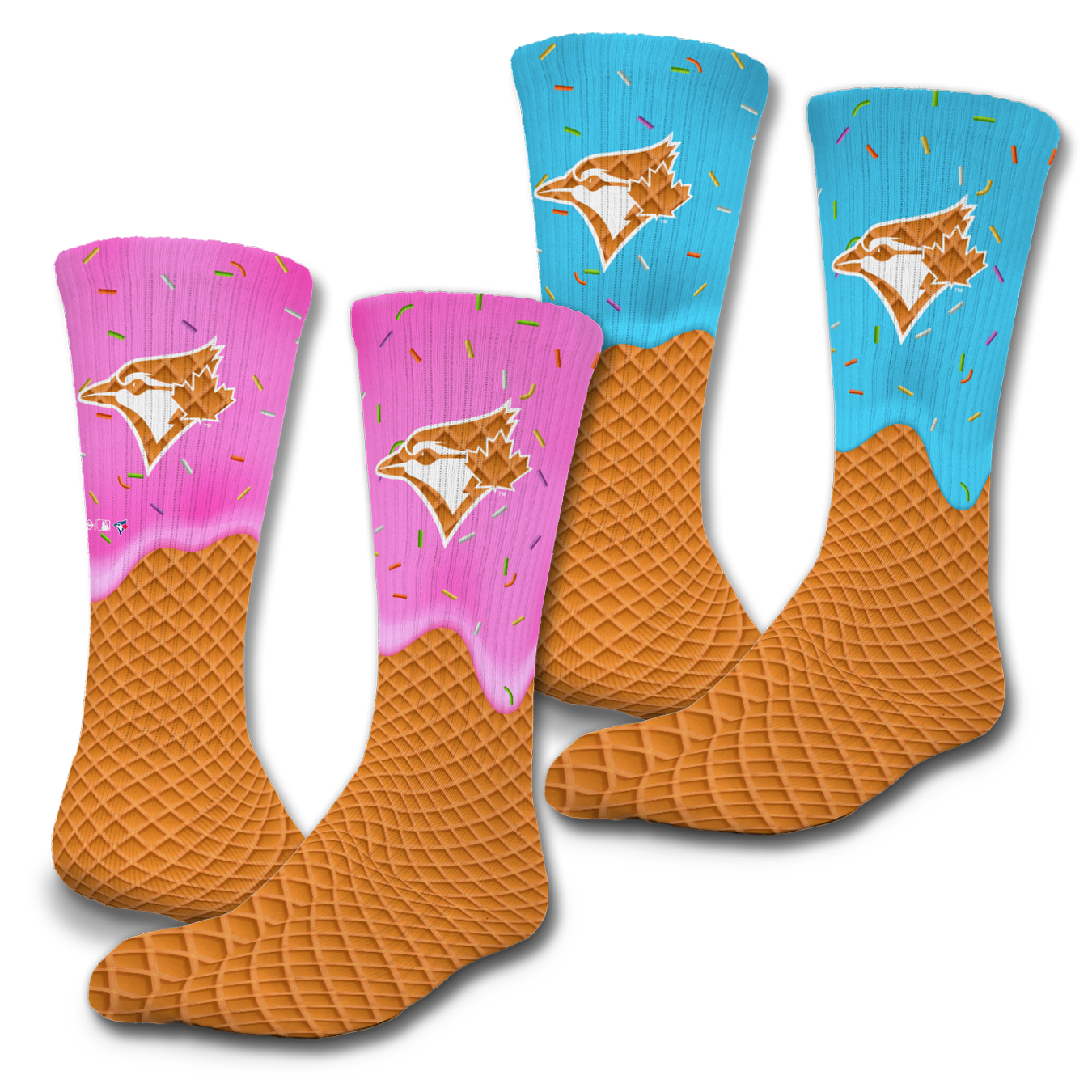 Toronto Blue Jays Ice Cream Drip 2-Pack Lifestyle Crew Socks