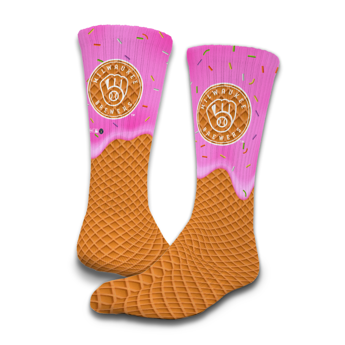 Milwaukee Brewers Ice Cream Drip 2-Pack Lifestyle Crew Socks