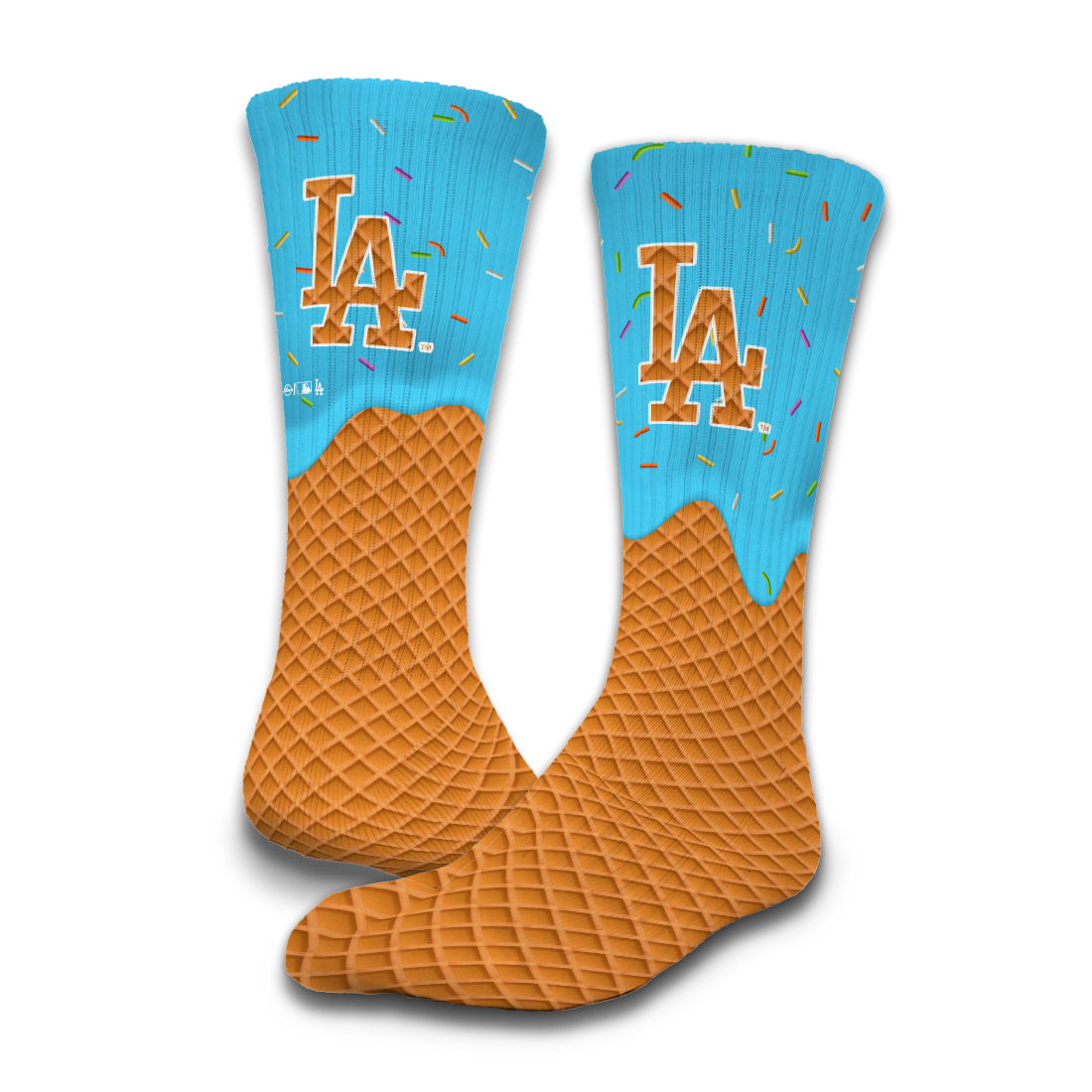Los Angeles Dodgers Ice Cream Drip 2-Pack Lifestyle Crew Socks