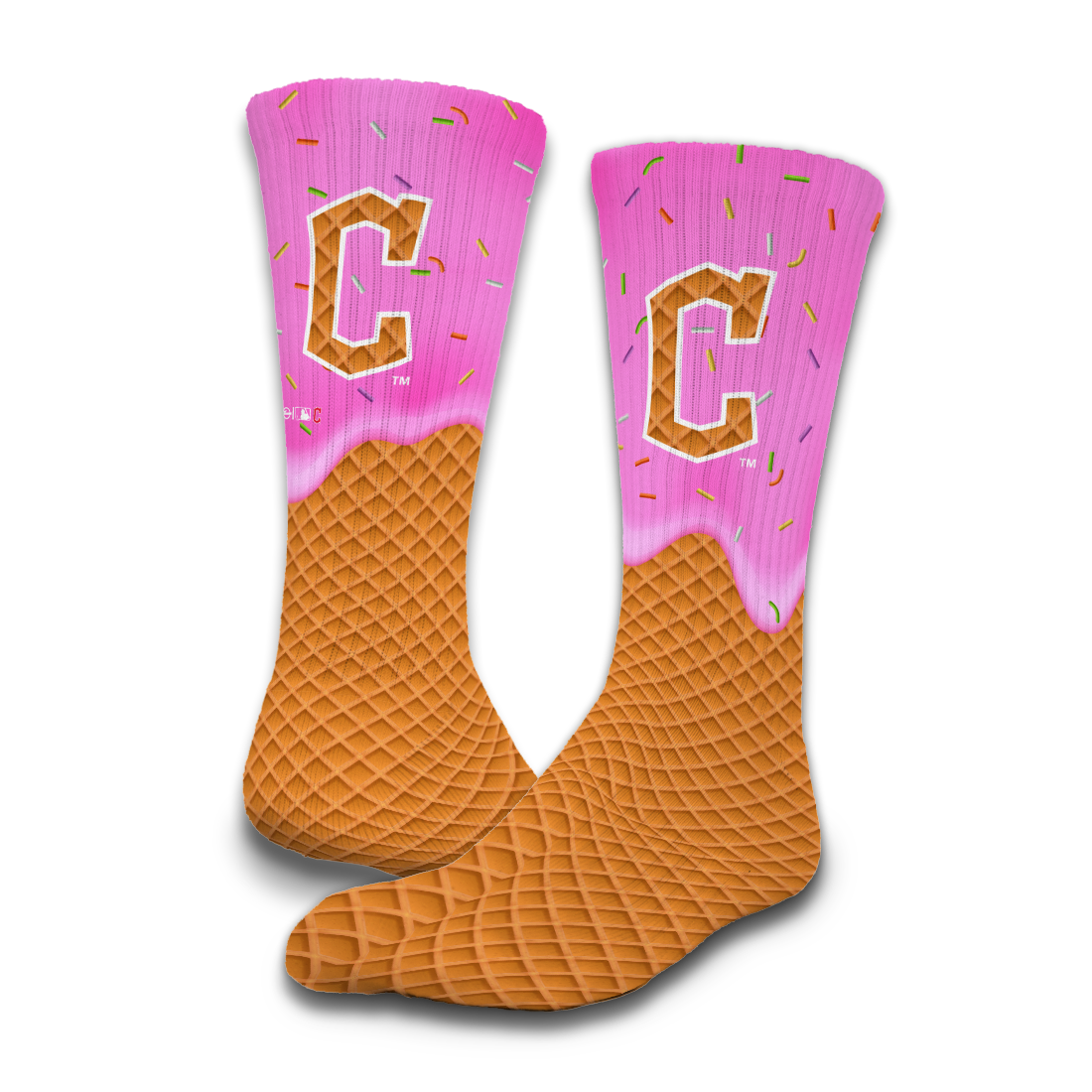Cleveland Guardians Ice Cream Drip 2-Pack Lifestyle Crew Socks