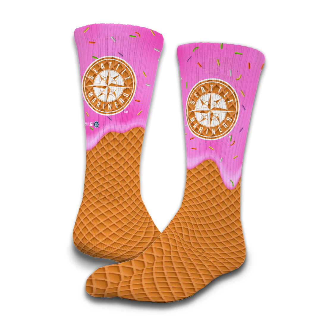 Seattle Mariners Ice Cream Drip 2-Pack Lifestyle Crew Socks