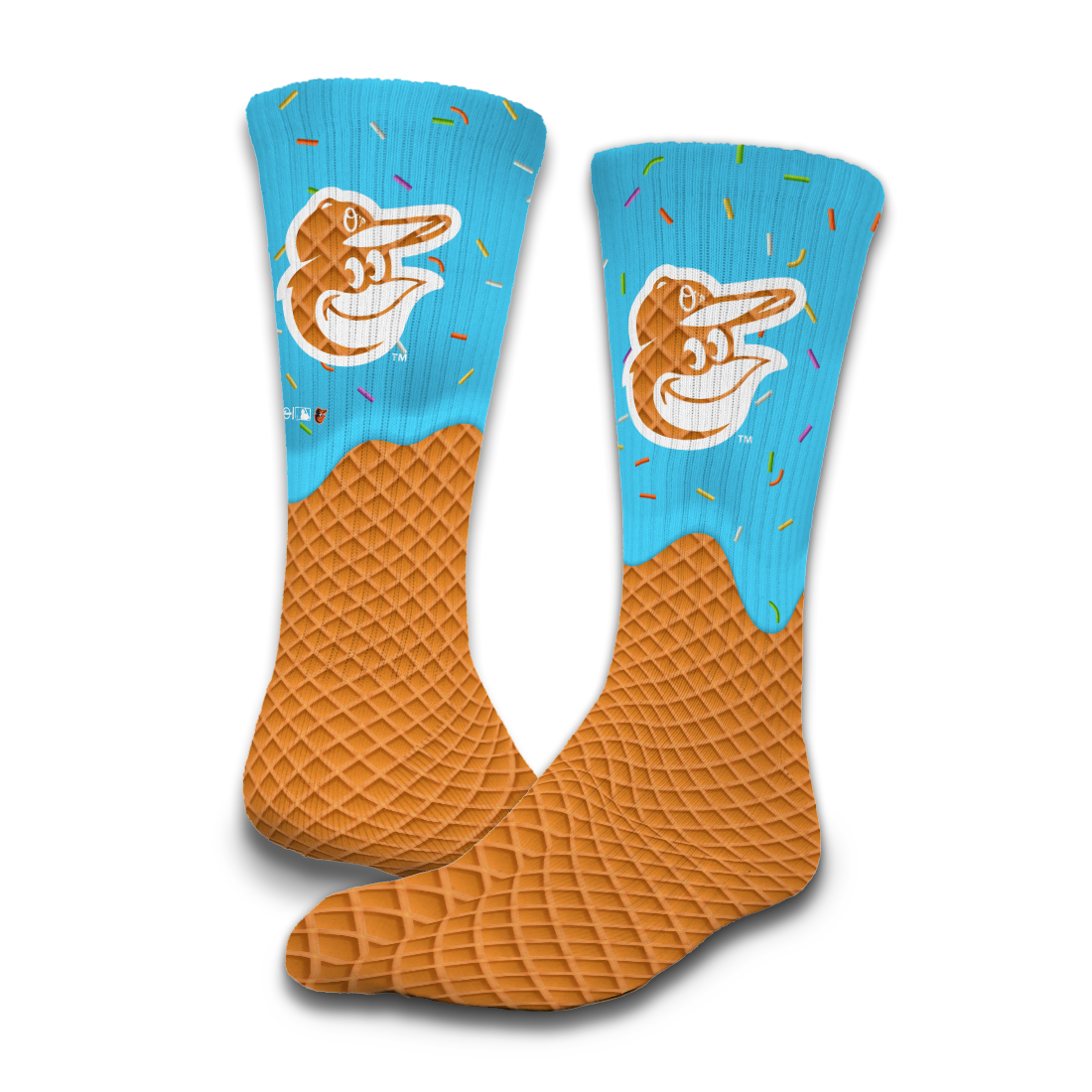 Baltimore Orioles Ice Cream Drip 2-Pack Lifestyle Crew Socks