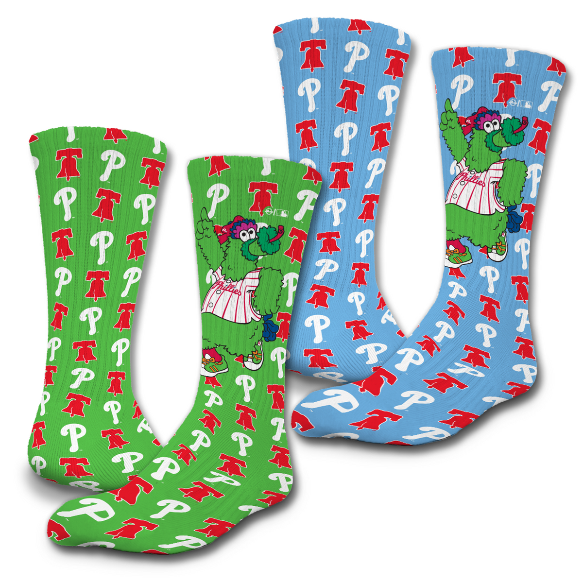 Philadelphia Phillies Phanatic 2-Pack Lifestyle Crew Socks