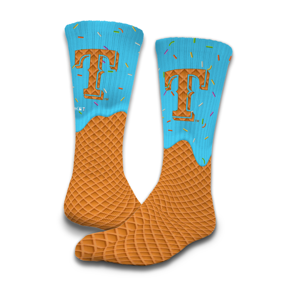 Texas Rangers Ice Cream Drip 2-Pack Lifestyle Crew Socks
