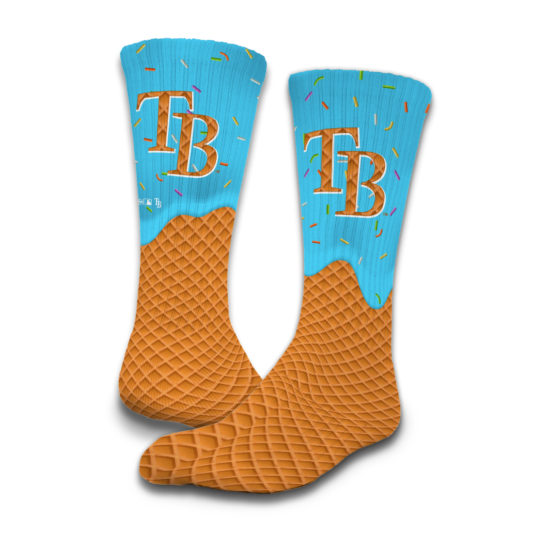 Tampa Bay Rays Ice Cream Drip 2-Pack Lifestyle Crew Socks
