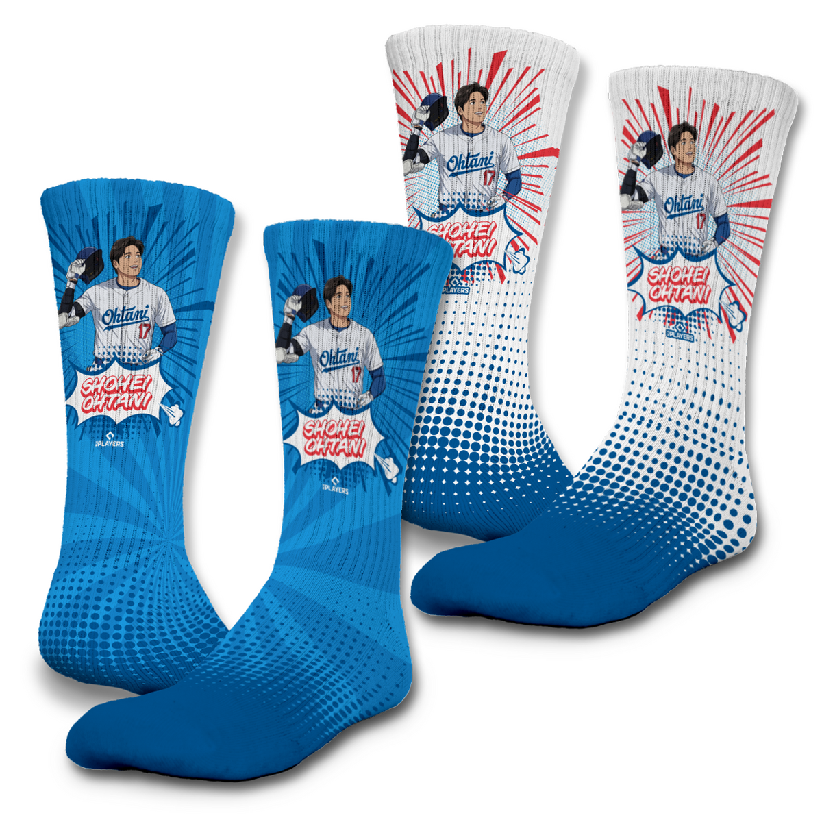 Los Angeles Dodgers Shohei Ohtani Comic Sock 2 Pack