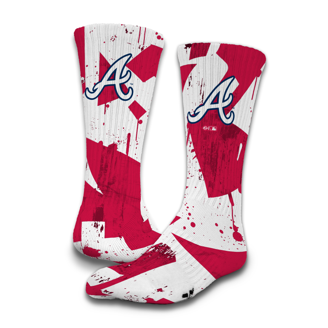Atlanta Braves Grunge Socks