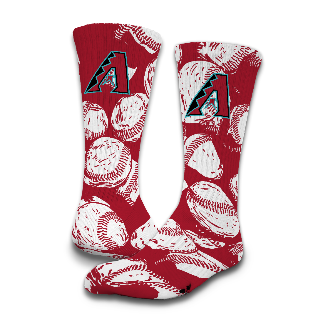 Arizona Diamondbacks Baseball Pattern Socks