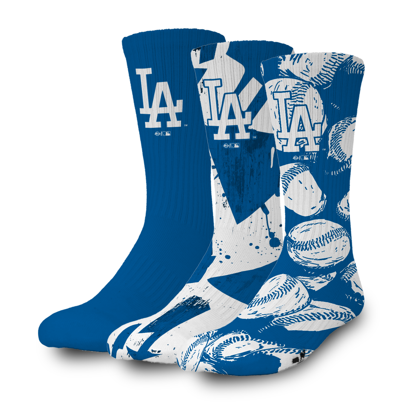 Los Angeles Dodgers Primary 3 Pack Lifestyle Sock