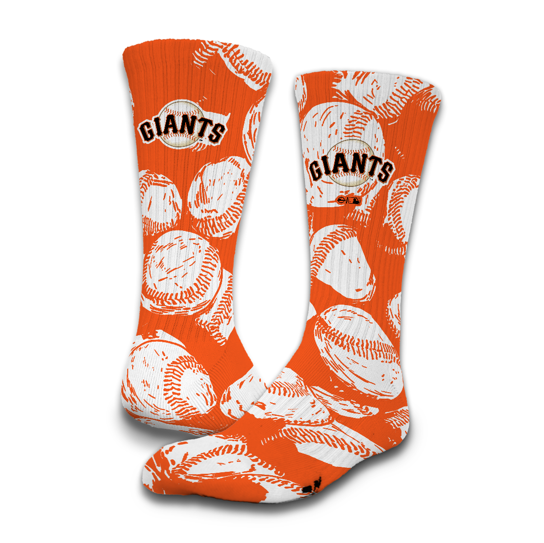 San Francisco Giants Baseball Pattern Socks