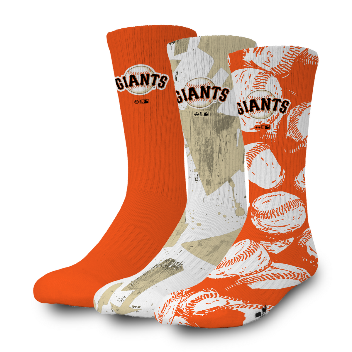 San Francisco Giants Primary 3 Pack Lifestyle Sock