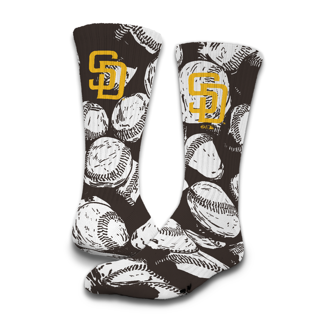 San Diego Padres Baseball Pattern Socks