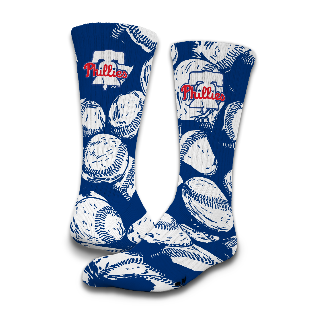 Philadelphia Phillies Baseball Pattern Socks
