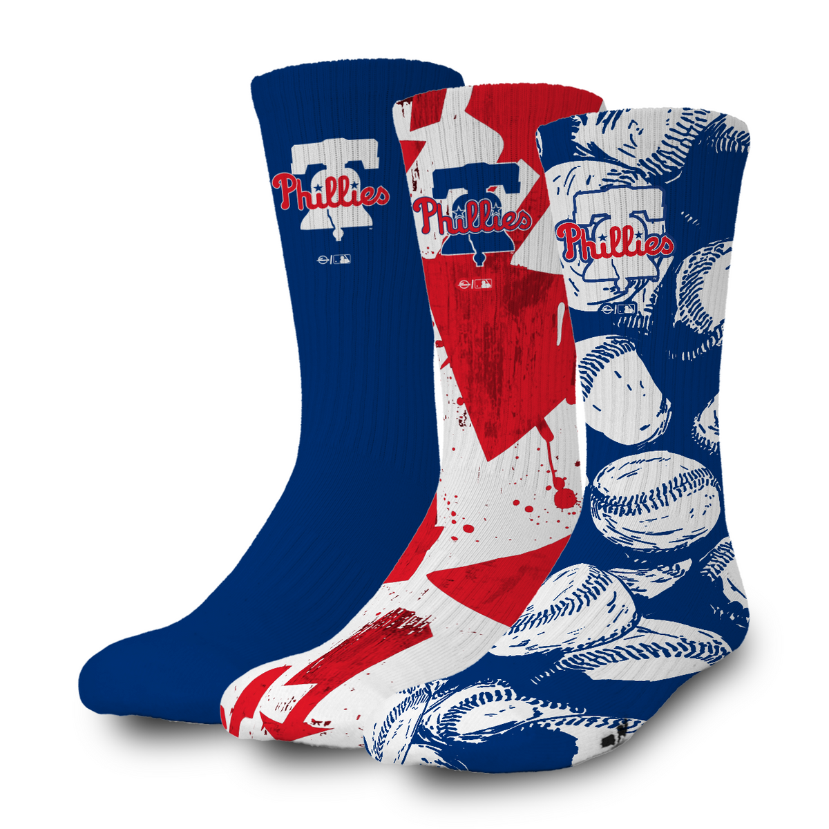Philadelphia Phillies Primary 3 Pack Lifestyle Sock