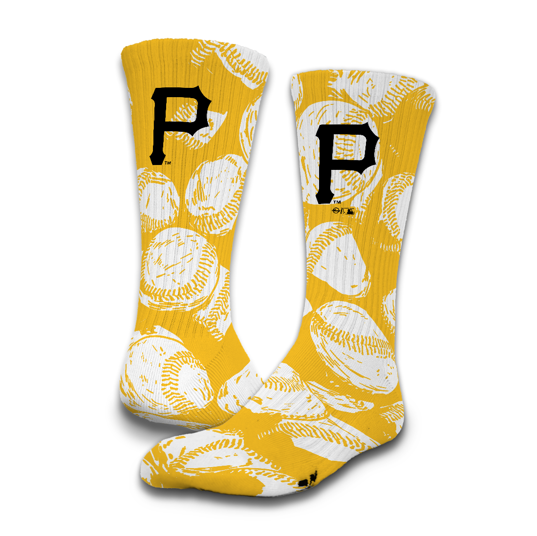 Pittsburgh Pirates Baseball Pattern Socks