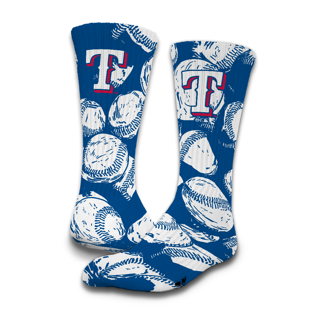 Texas Rangers Primary 3 Pack Lifestyle Sock