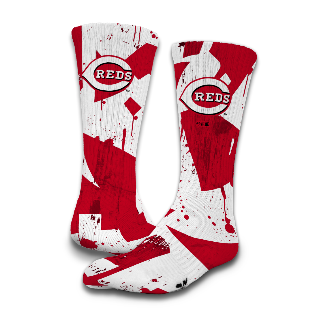 Cincinnati Reds Grunge Socks