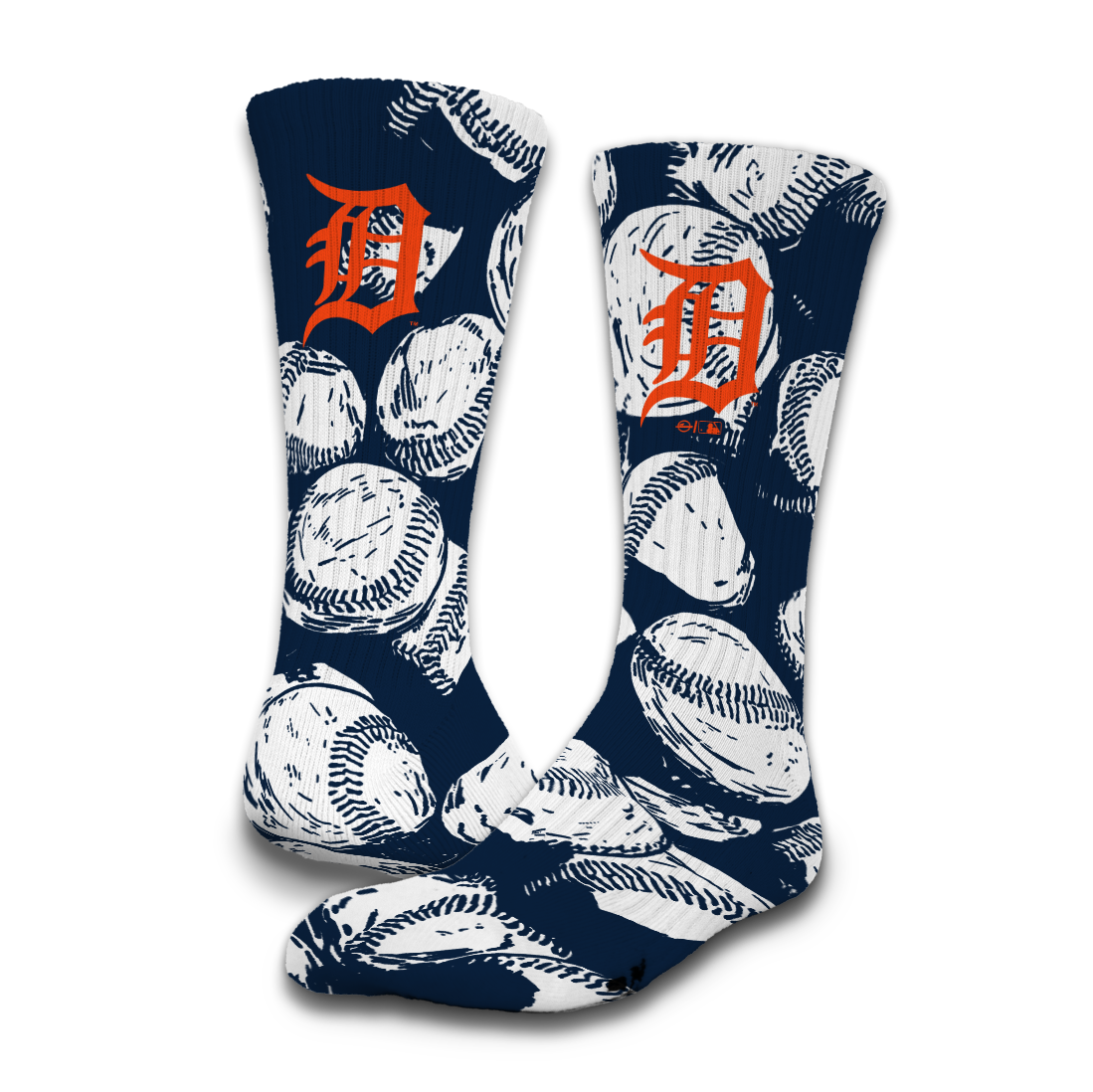 Detroit Tigers Baseball Pattern Socks