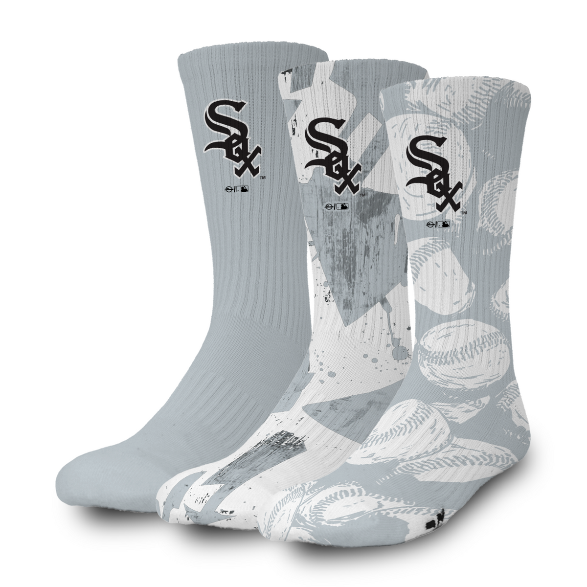 Chicago White Sox Primary 3 Pack Lifestyle Sock