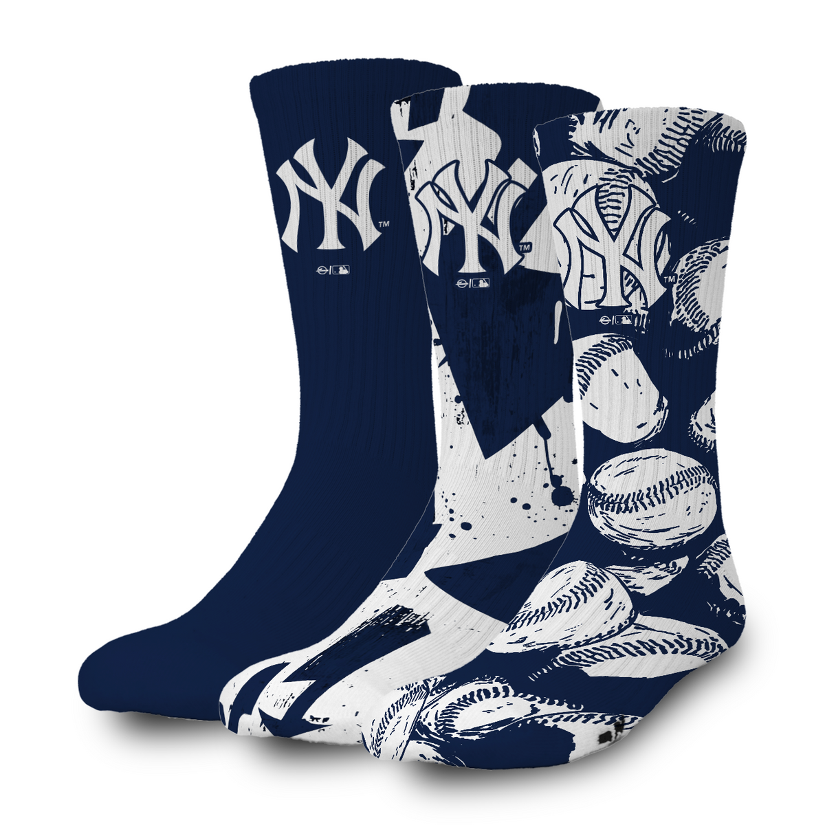 New York Yankees Primary 3 Pack Lifestyle Sock