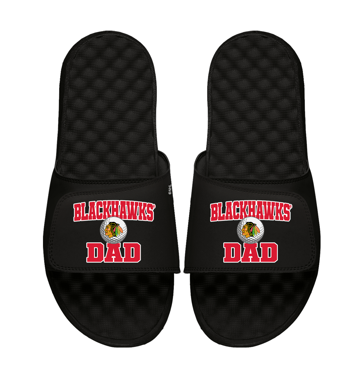 Chicago Blackhawks Golf Dad Father's Day Slide & Sock Bundle