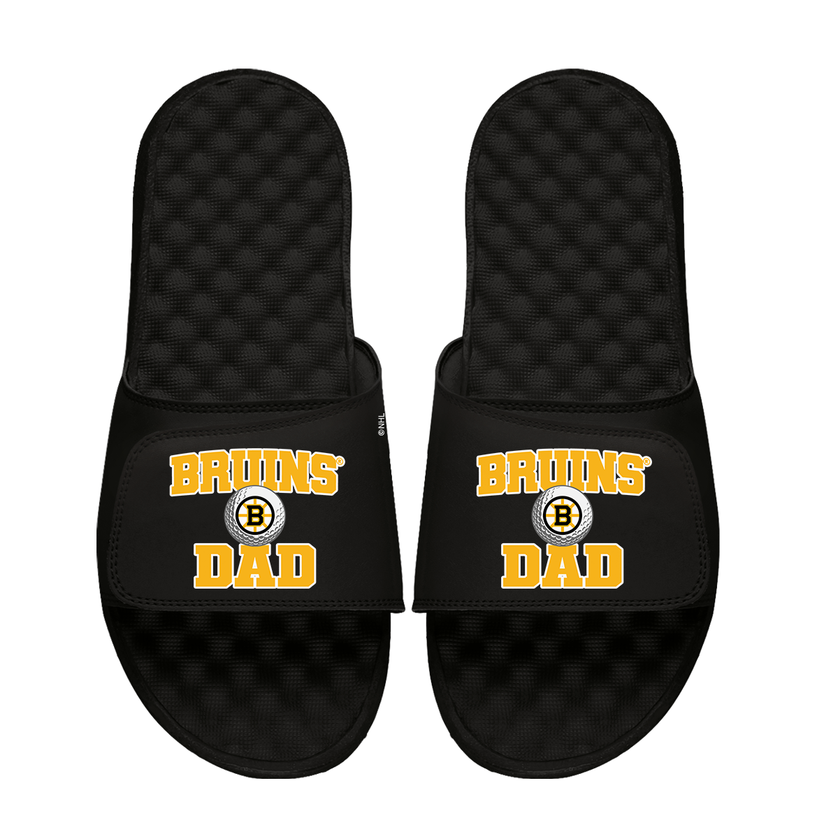 Boston Bruins Golf Dad Father's Day Slide &amp; Sock Bundle