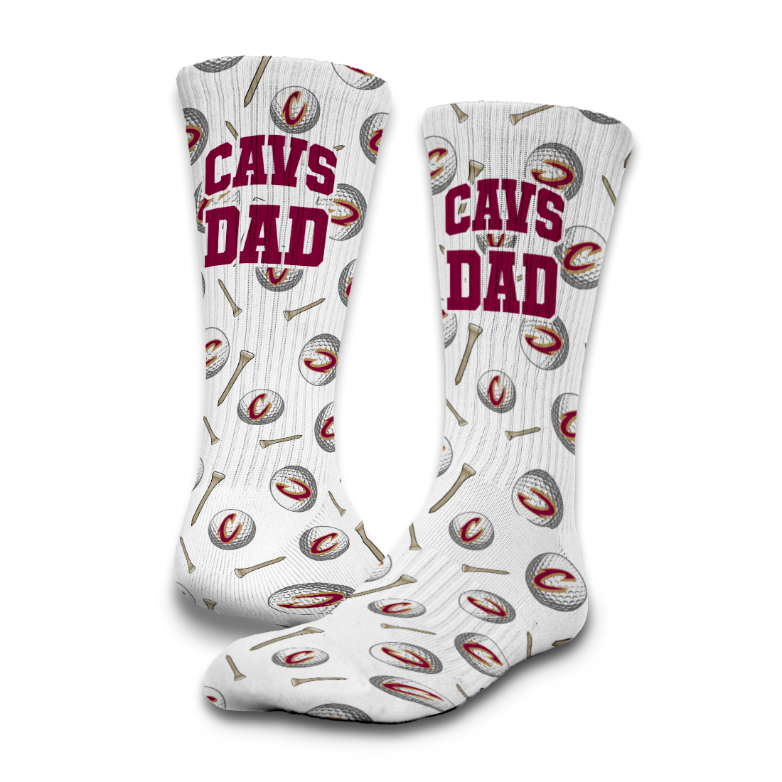 Cleveland Cavaliers Golf Dad Father's Day Slide &amp; Sock Bundle