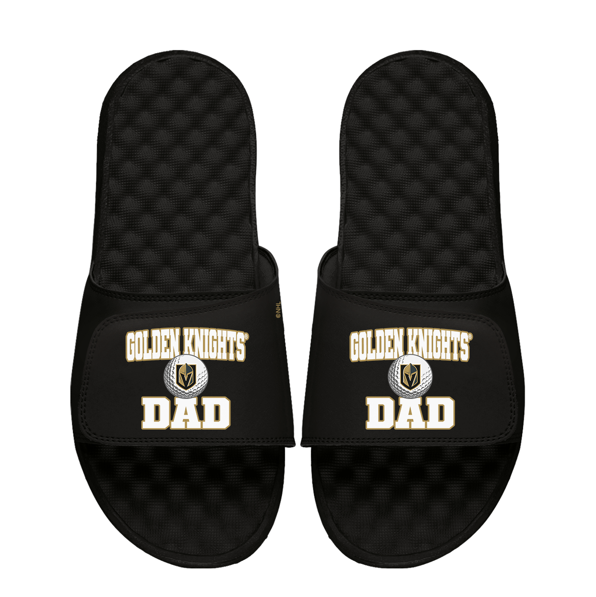 Vegas Golden Knights Golf Dad Father's Day Slide & Sock Bundle