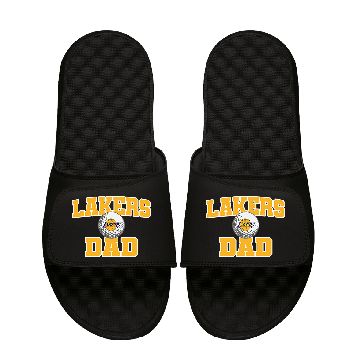 Los Angeles Lakers Golf Dad Father's Day Slide & Sock Bundle