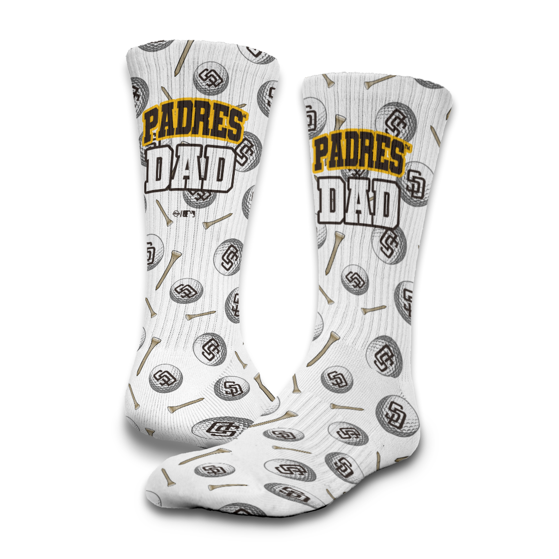 San Diego Padres Golf Dad Father's Day Slide &amp; Sock Bundle