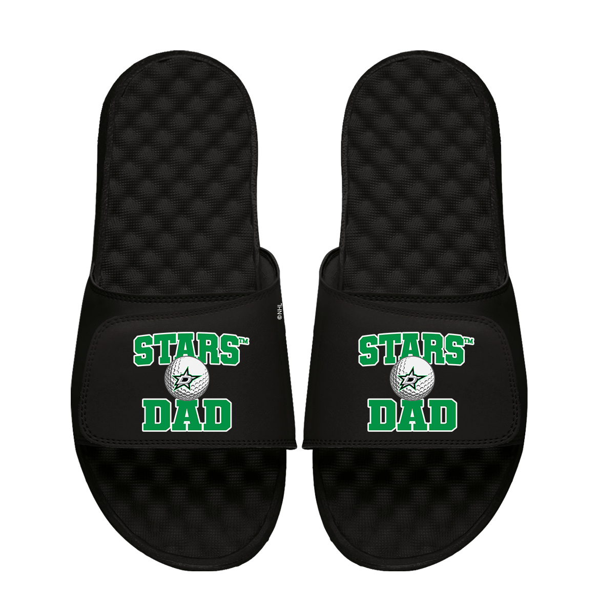 Dallas Stars Golf Dad Father's Day Slide &amp; Sock Bundle