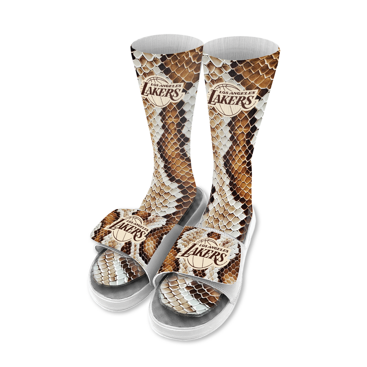 Los Angeles Lakers Year of the Snake Sock/Slide Bundle