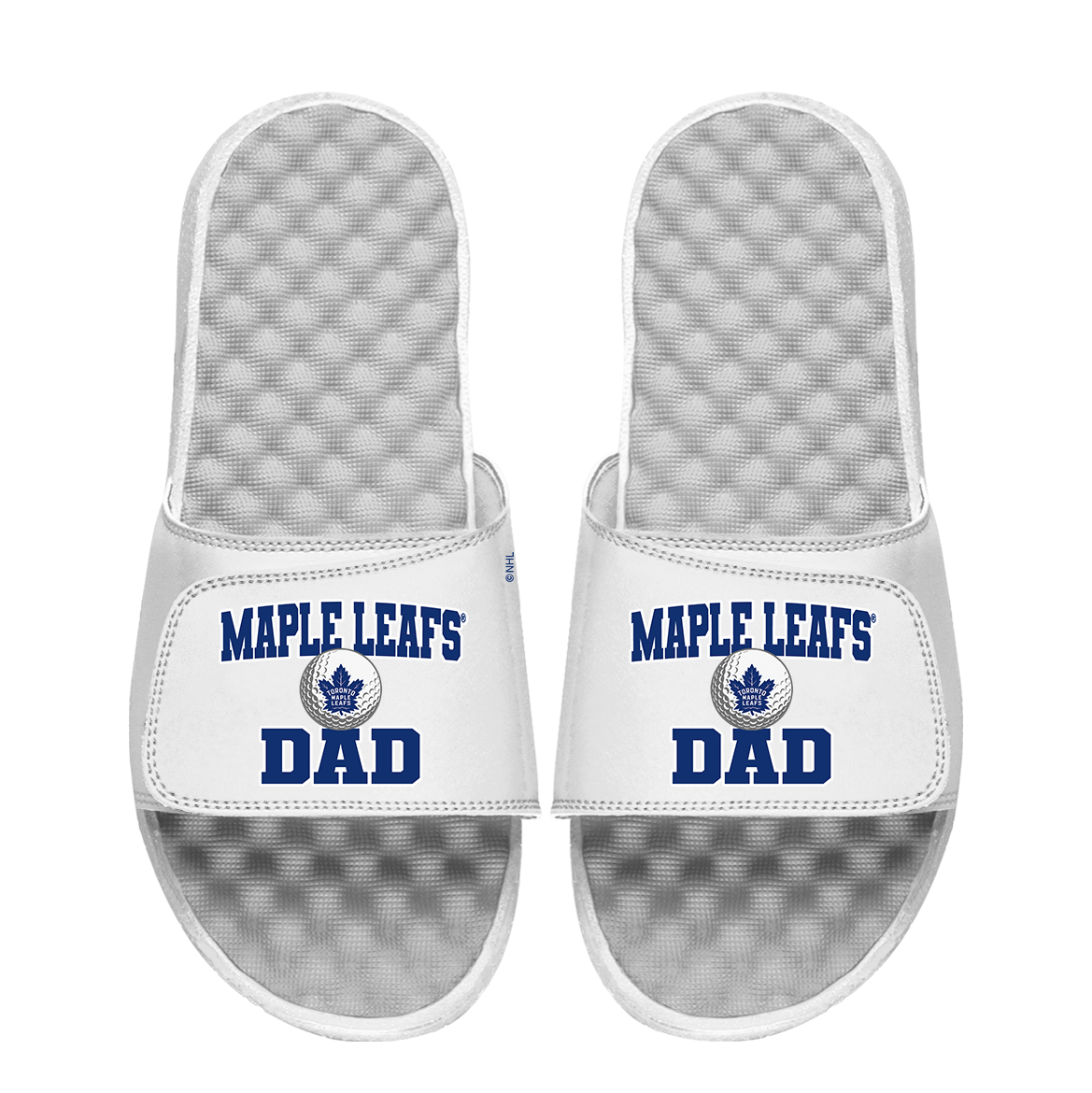 Toronto Maple Leafs Golf Dad Father's Day Slide & Sock Bundle