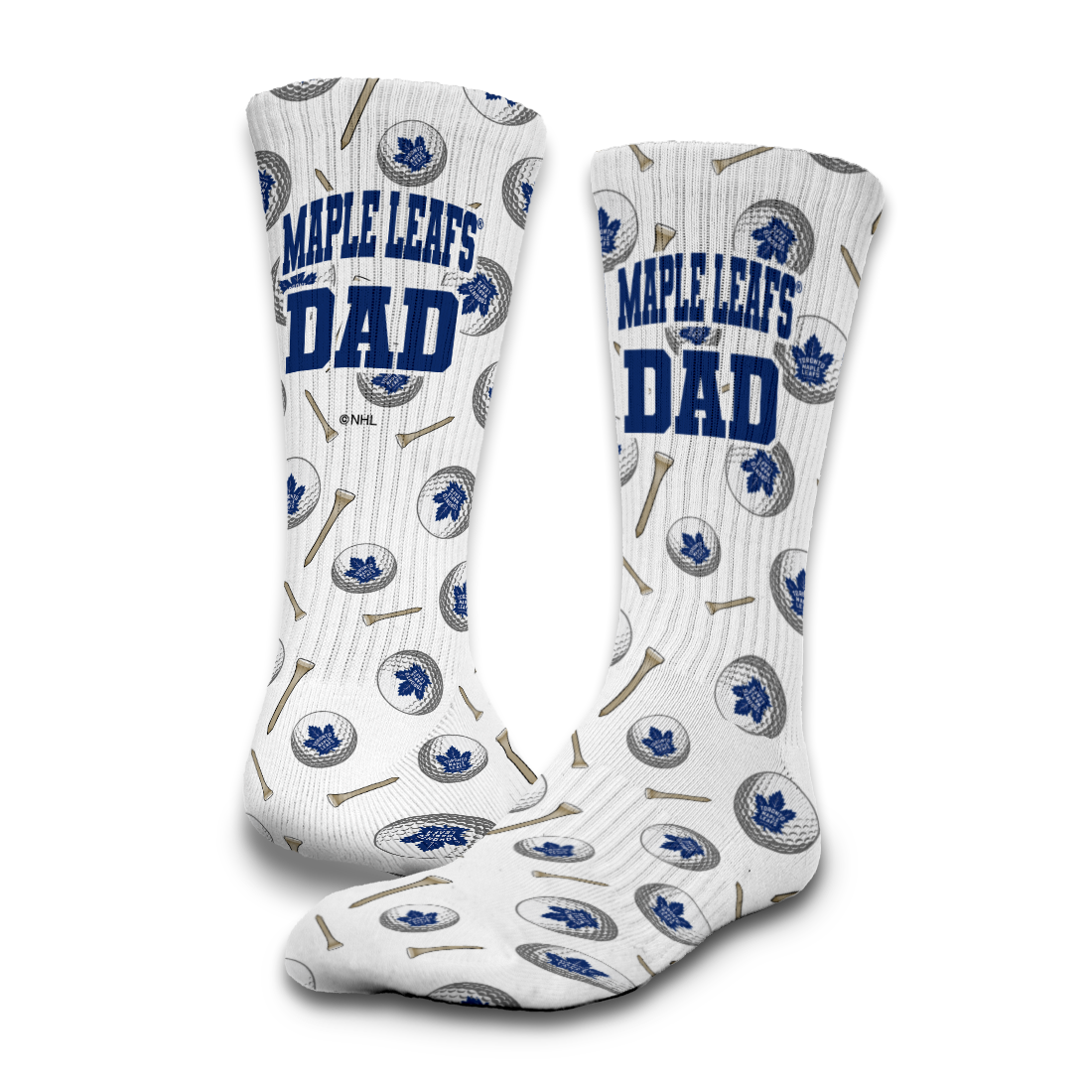 Toronto Maple Leafs Golf Dad Father's Day Slide &amp; Sock Bundle