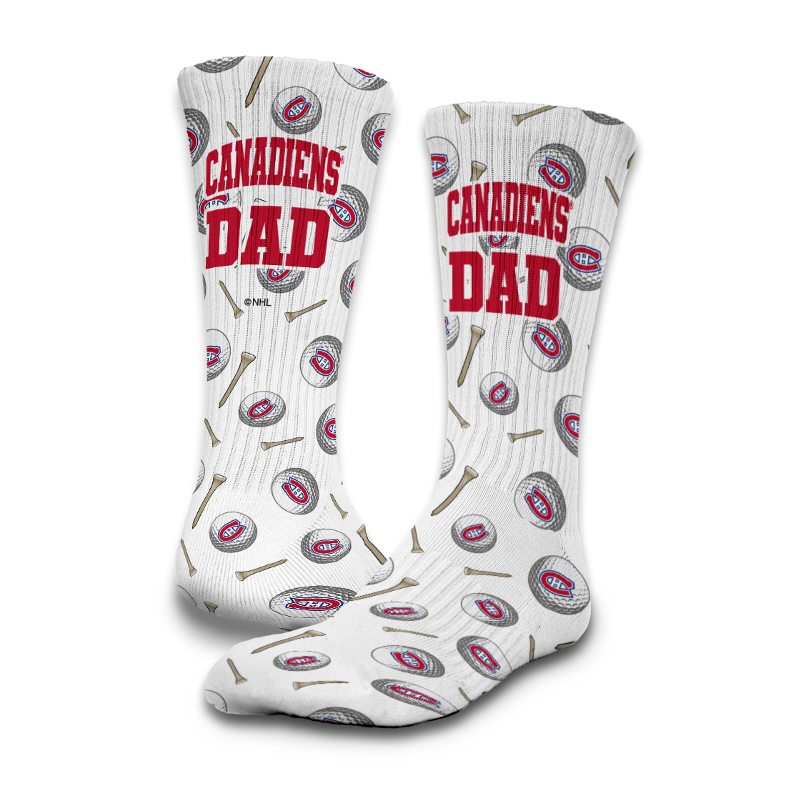 Montreal Canadiens Golf Dad Father's Day Slide &amp; Sock Bundle