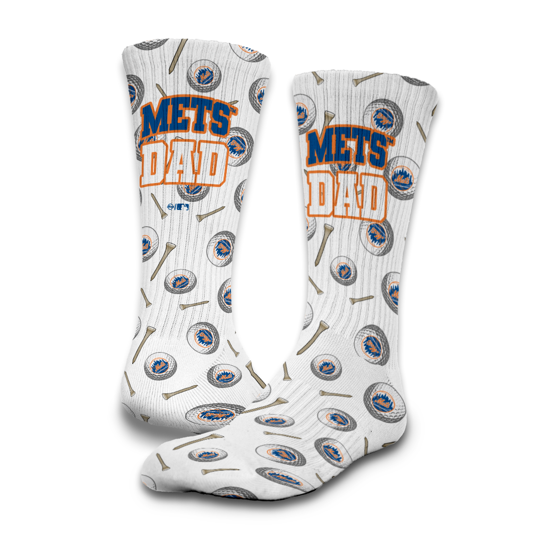 New York Mets Golf Dad Father's Day Slide &amp; Sock Bundle