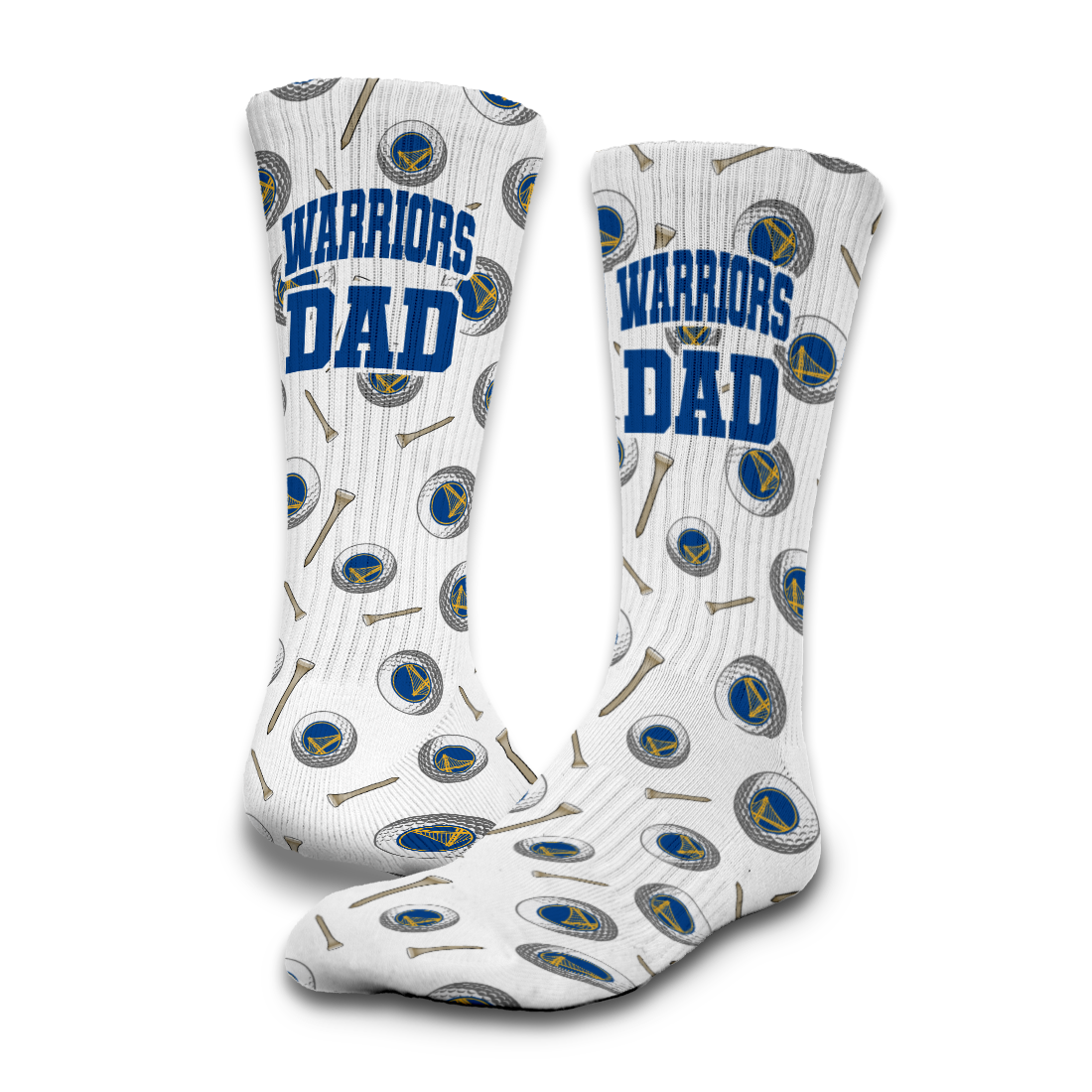 Golden State Warriors Golf Dad Father's Day Slide &amp; Sock Bundle