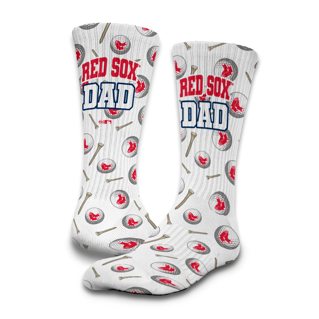 Boston Red Sox Golf Dad Father's Day Slide &amp; Sock Bundle