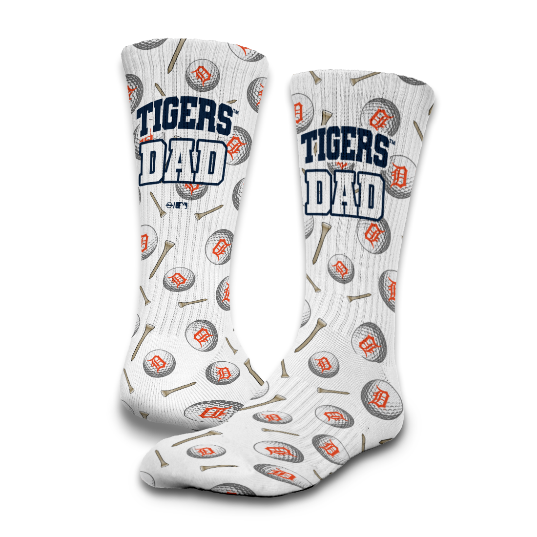 Detroit Tigers Golf Dad Father's Day Slide &amp; Sock Bundle
