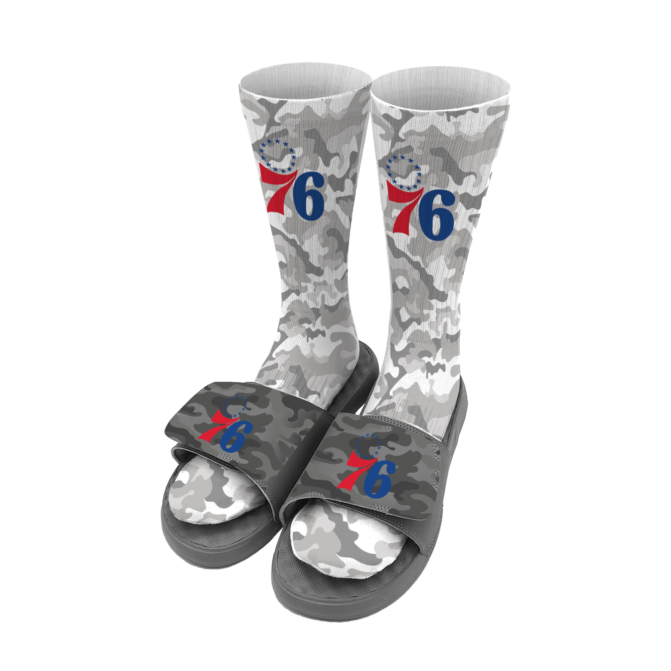 Philadelphia 76ers NBA Custom Slide Sandals - ISlide