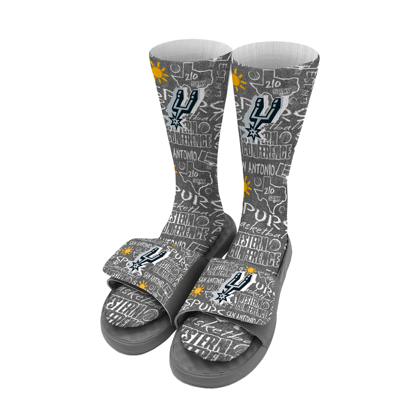 San Antonio Spurs Sock/Slide Chalk Bundle