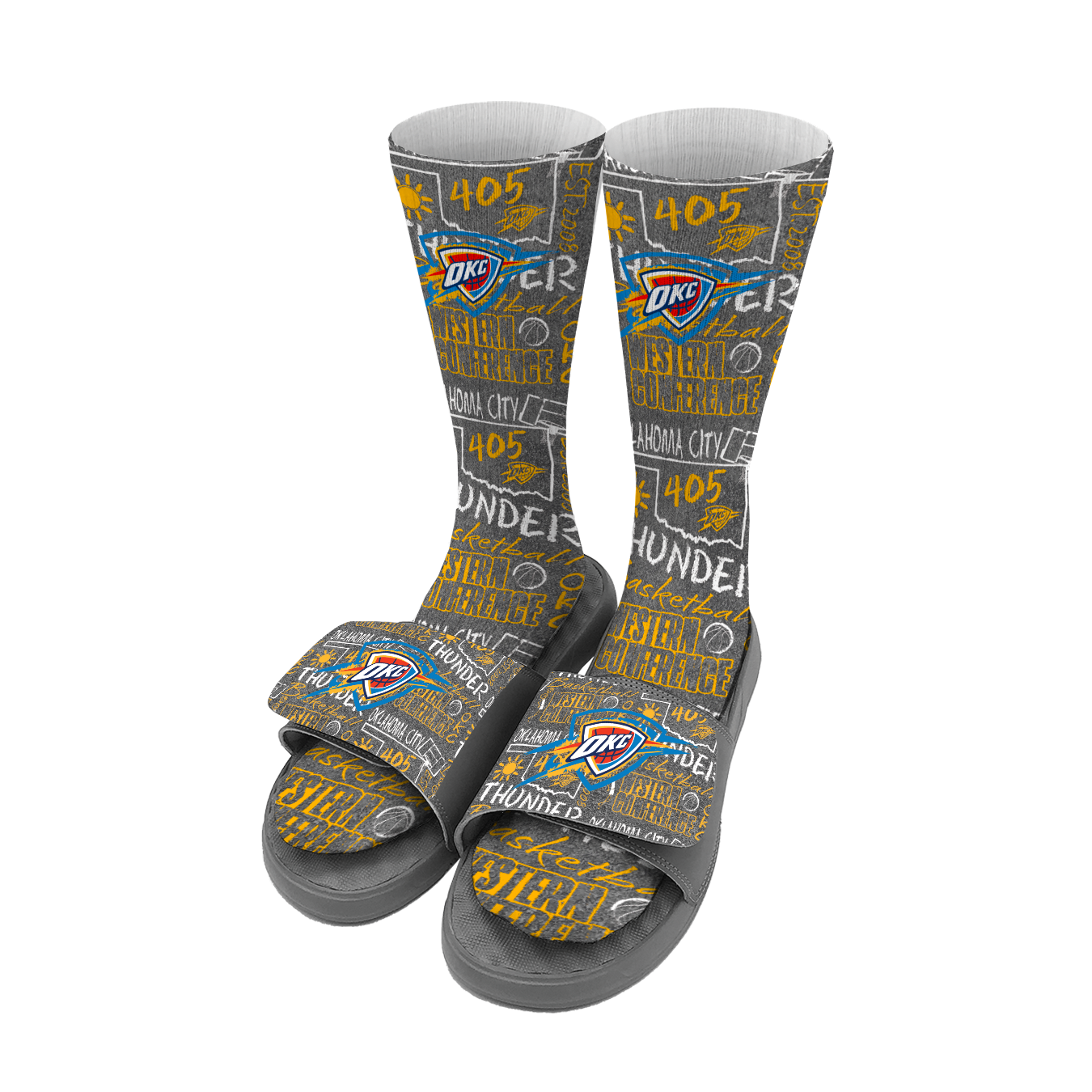 Oklahoma City Thunder Sock/Slide Chalk Bundle