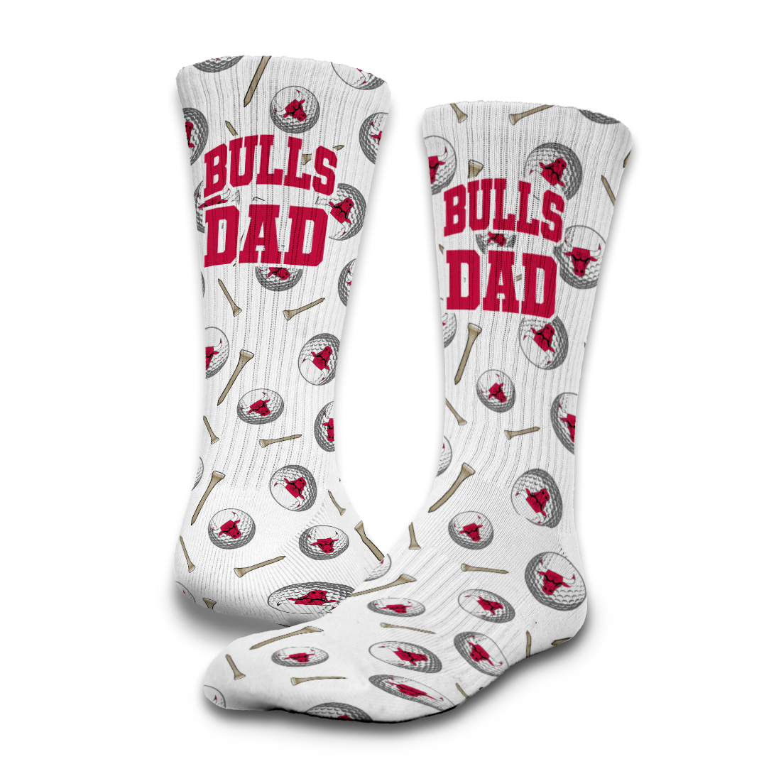 Chicago Bulls Golf Dad Father's Day Slide &amp; Sock Bundle
