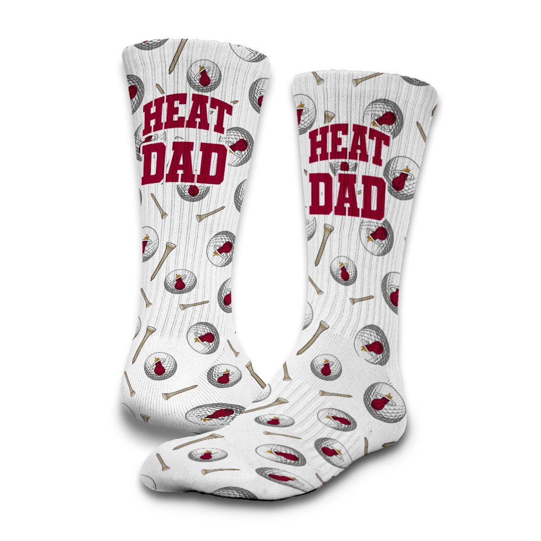 Miami Heat Golf Dad Father's Day Slide &amp; Sock Bundle
