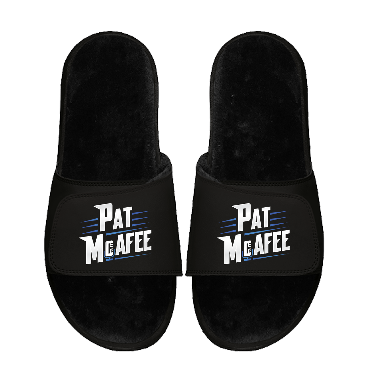 Pat McAfee Black Fur Slides